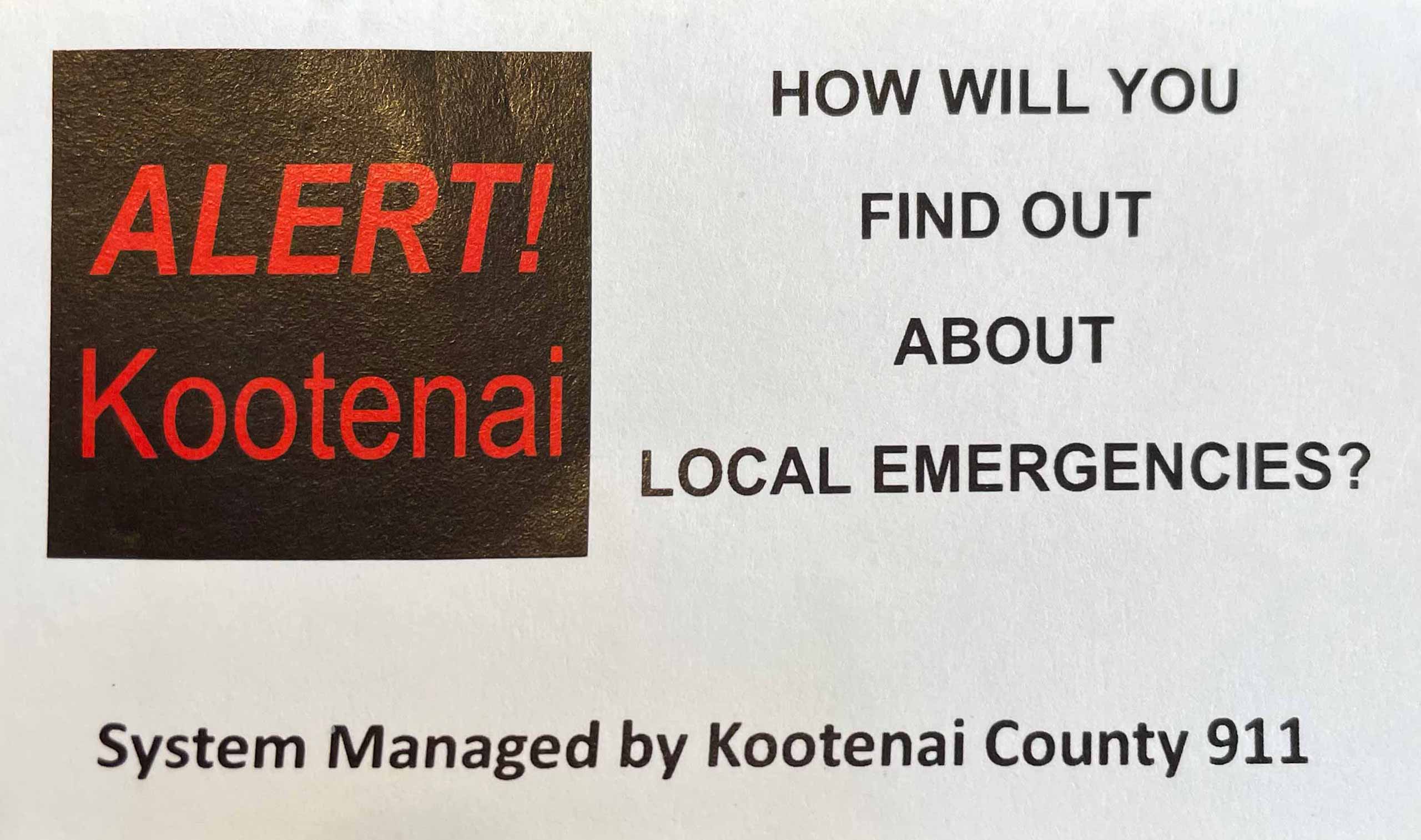 Alert Kootenai Card